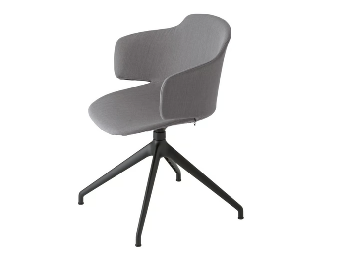 CLASSY 1087M - Swivel trestle-based fabric chair with armrests _ Et al.